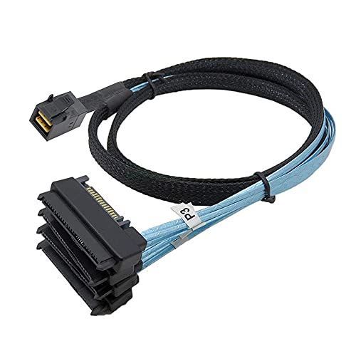 ブラック 4SAS xiwai インターナルミニ SAS SFF-8643 ホストから4 SAS 29ピン SFF-8482 ターゲットディスク 6Gbps データサーバー RAIDケーブル