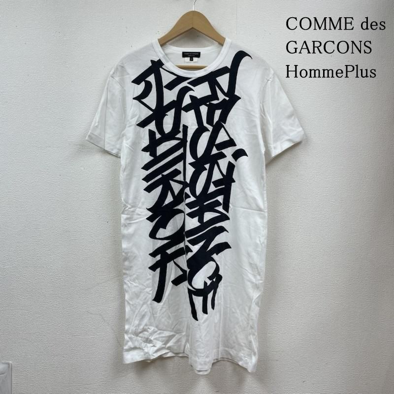 COMME des GARCONS HommePlus コムデギャルソンオムプリュス Tシャツ 半袖 ロングシャツ 半袖 Tシャツ コットン ロゴ プリント PC-T036 AD2018