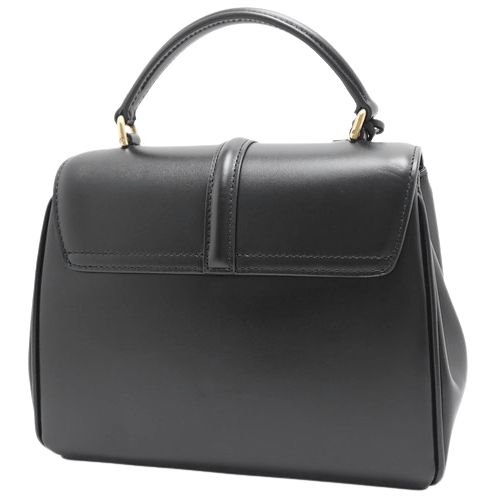 訳あり　CELINE セリーヌ　ミニ 16 セーズ　サテンドカーフスキン　黒 CELINE】ミニ 16（セーズ）/ サテンドカーフスキンン (CELINE