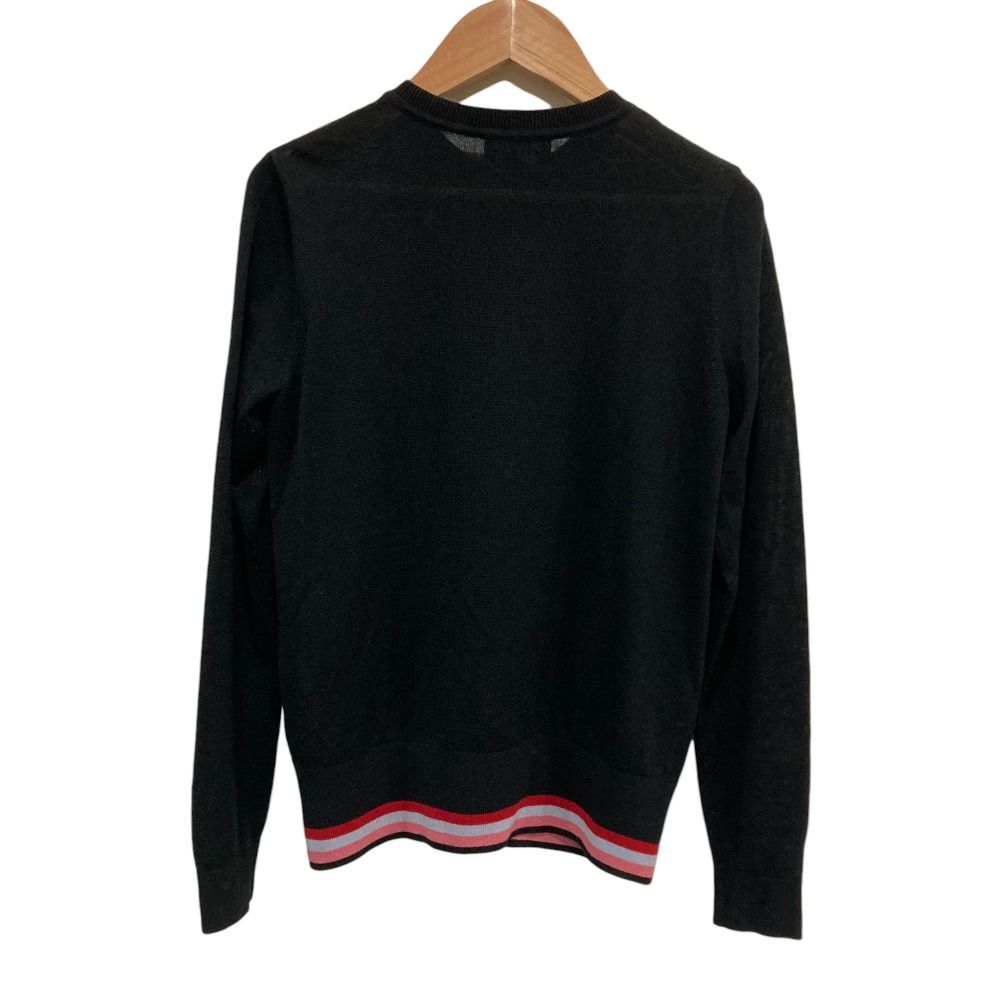 良品 EMPORIO ARMANI エンポリオアルマーニ 総柄 ニット カーディガン 38 ブラック レディース 古着 中古 良品 EMPORIO ARMANI エンポリオアルマーニ 総柄 ニット