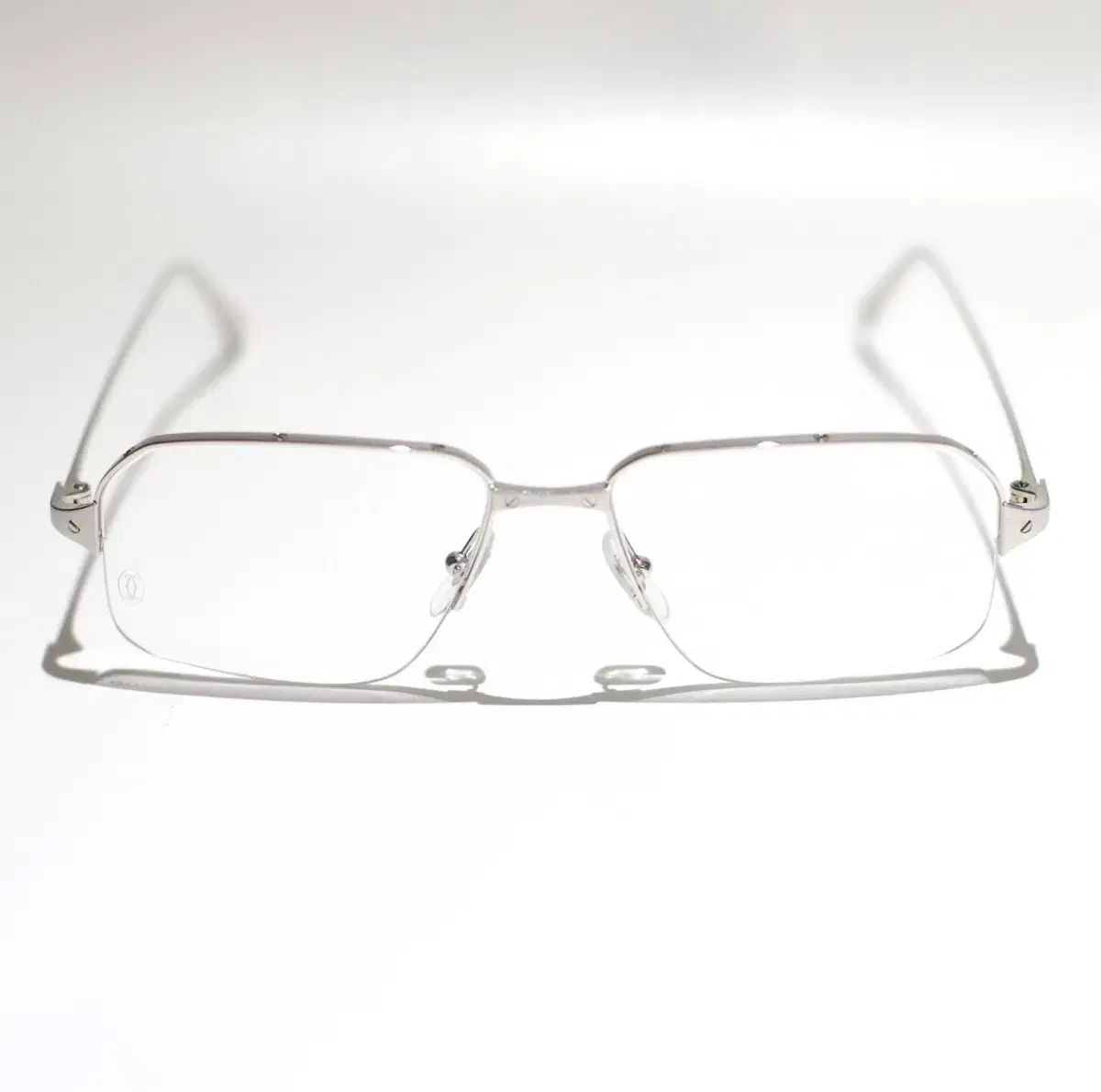 Cartier カルティエ ct0232o ー 004 サントス線 バンテ シルバー メガネ