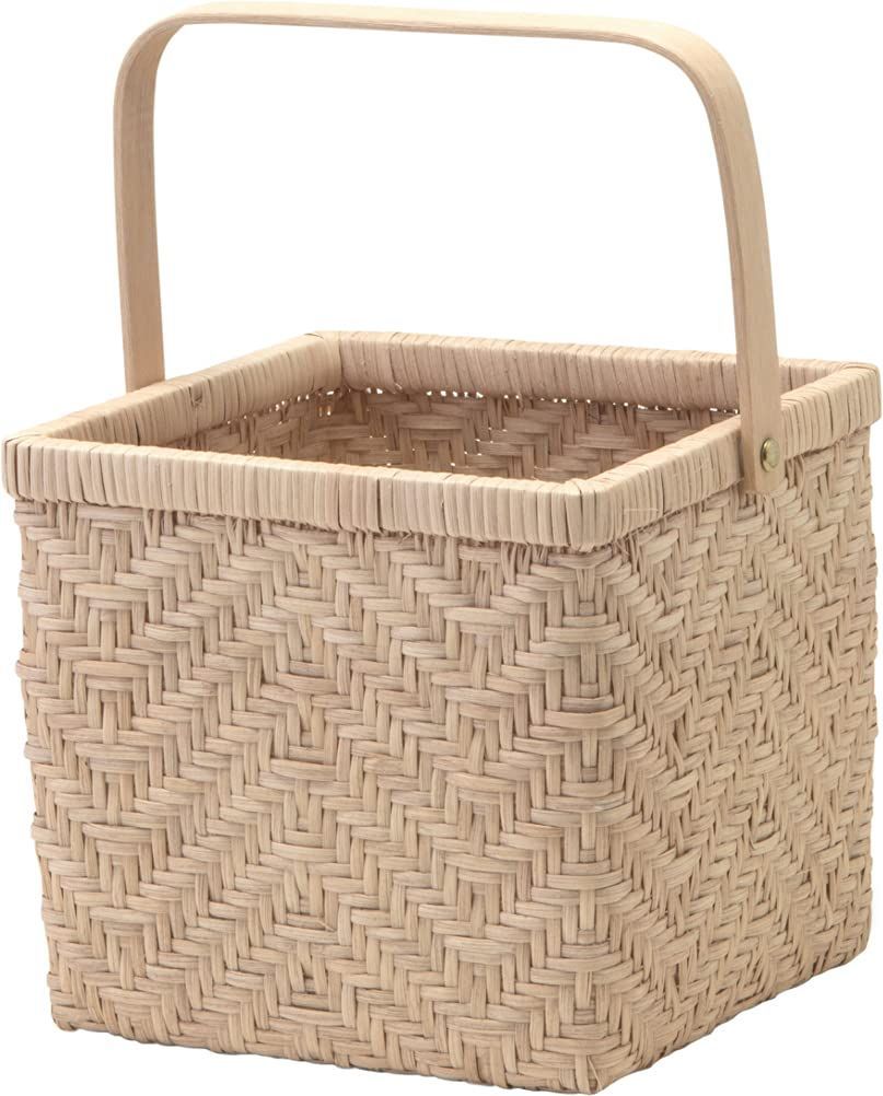 W21×D20×H30(18)cm ポッシュリビング ラタンバスケット 21×20×30(18)cm 11687