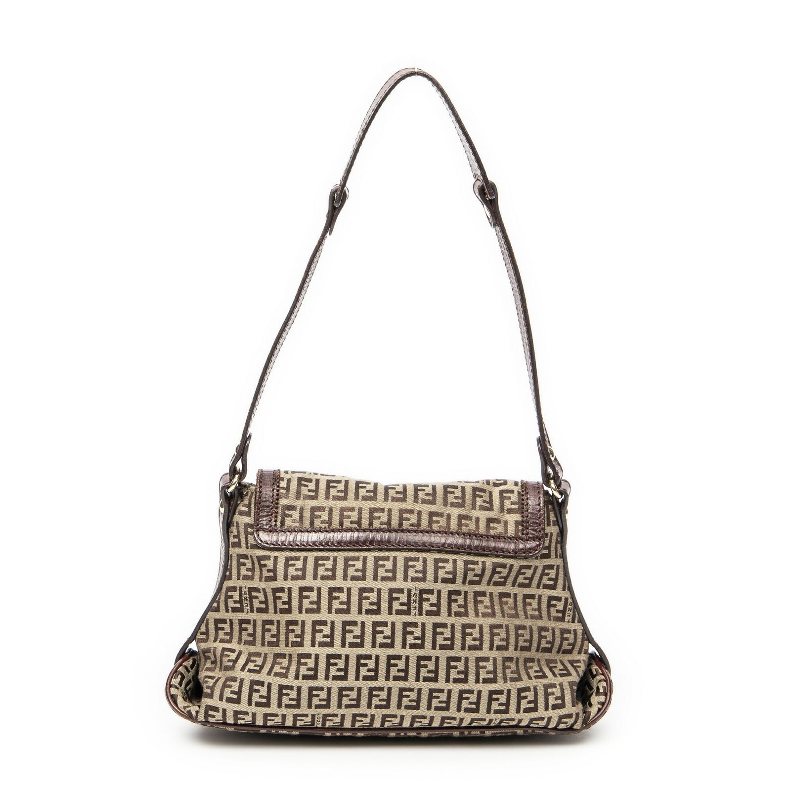 フェンディGGショルダーバッグベージュ ブラウンズッキーノキャンバスA