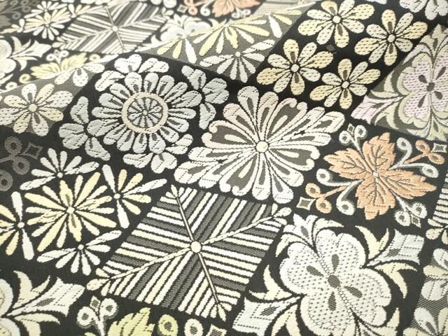 平和屋着物○六通柄袋帯 唐織 初華 松菱文 正絹 逸品 CAAR7991hy