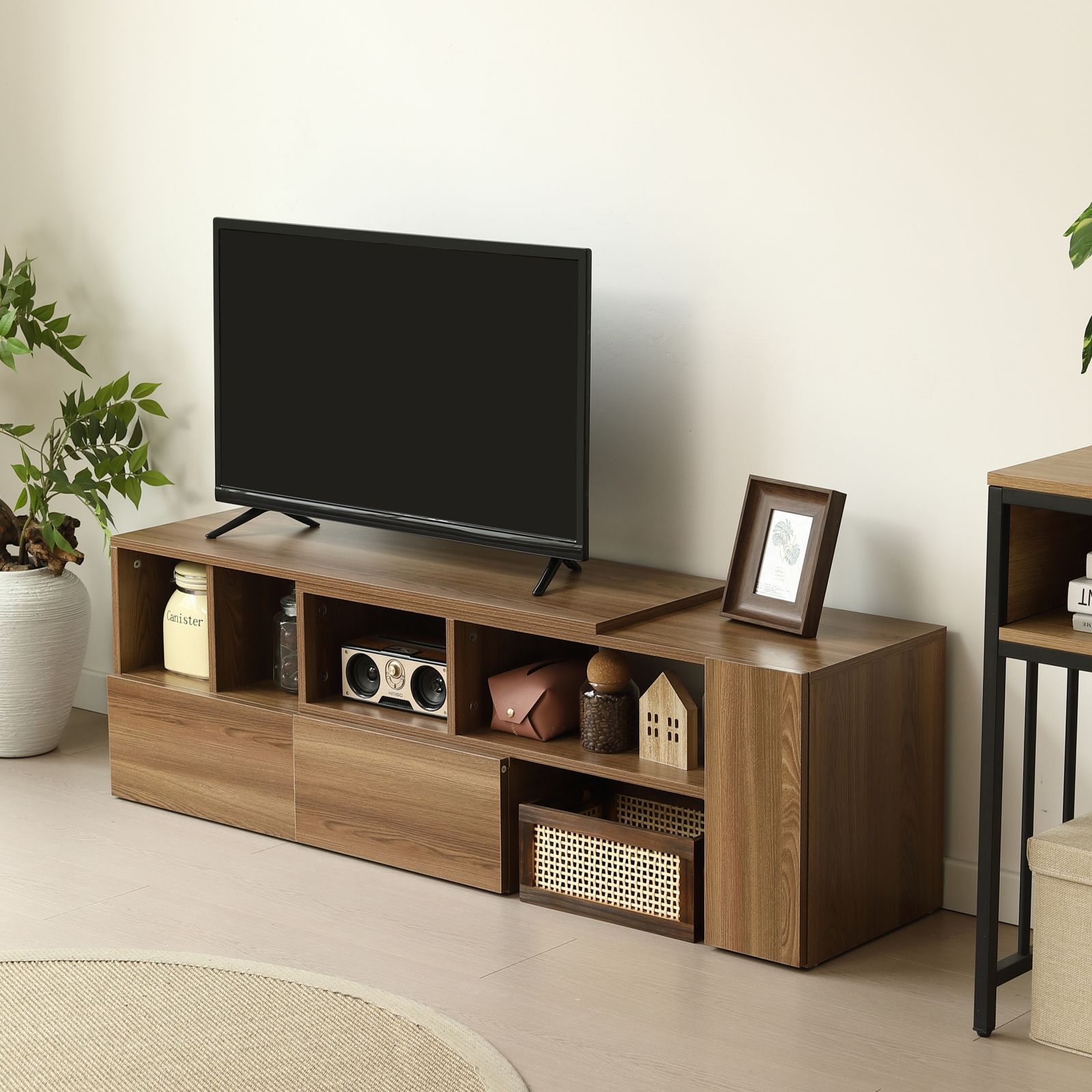 テレビ台 ローボード 収納 伸縮自由 幅95～169cm テレビボード テレビ