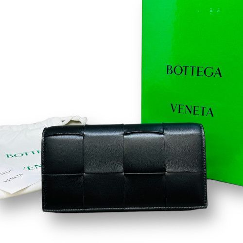 新品 Bottega veneta カセット フラップ ロング ウォレット 長財布 ...