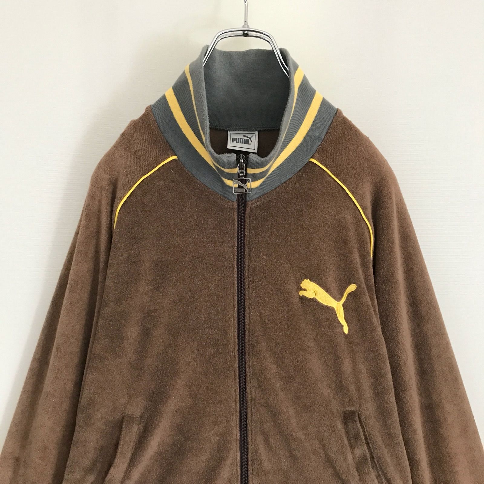 PUMA プーマ☆パイル地トラックジャケット☆パイルジャージ☆ライン入