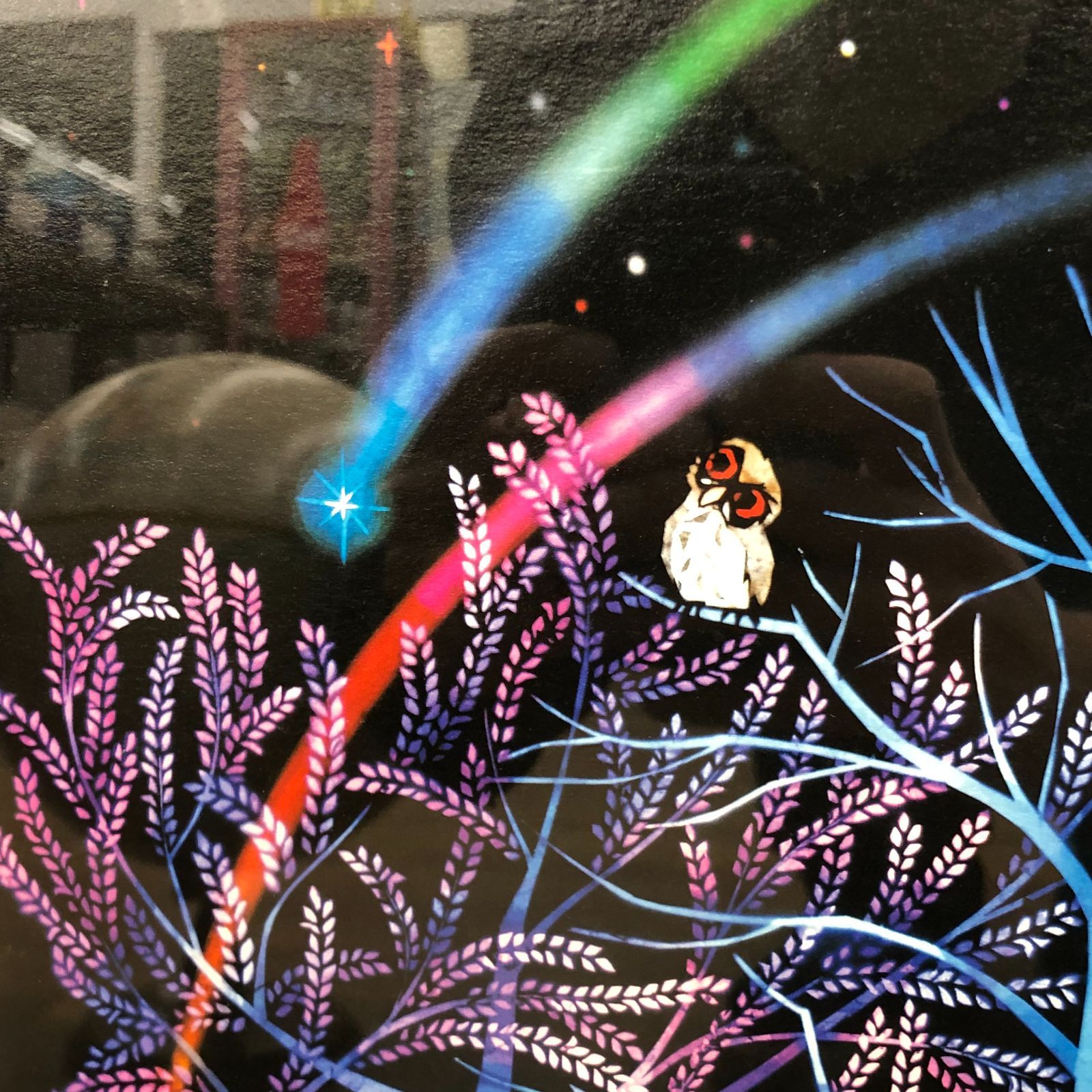 藤城清治 「ふくろうの森」ダイヤモンドスクリーニング 藤城清治