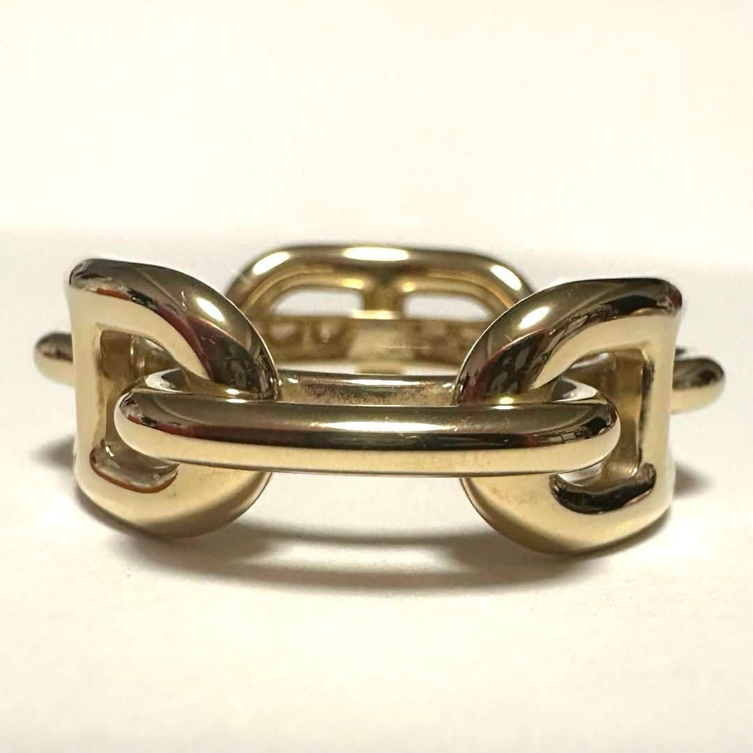 エルメス HERMES シェーヌダンクル スカーフリング GP ゴールド 極美品