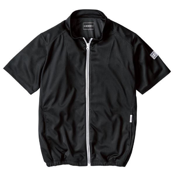 村上被服 HOOH 半袖ニットブルゾン V771 ブラック サイズ：8L 服単品