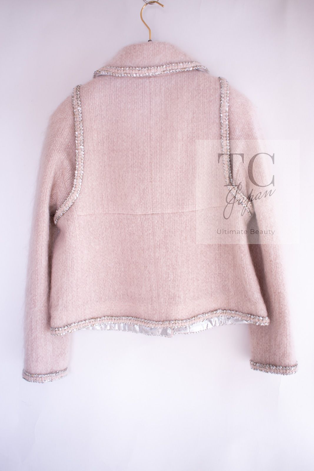 シャネル コート ジャケット CHANEL 軽くてふわふわ 淡い ベビーピンク