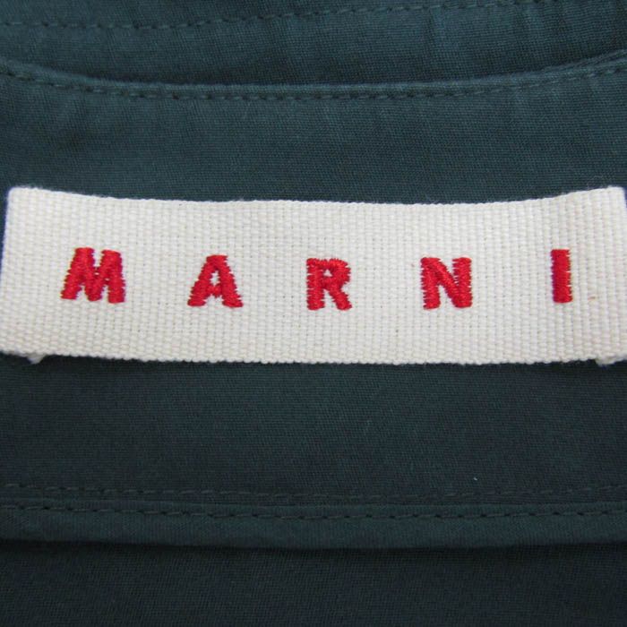 マルニ チュニック シャツ トップス 長袖 Vネック イタリア製 レディース 38サイズ グリーン MARNI マルニ チュニック シャツ トップス 長袖 Vネック イタリア製