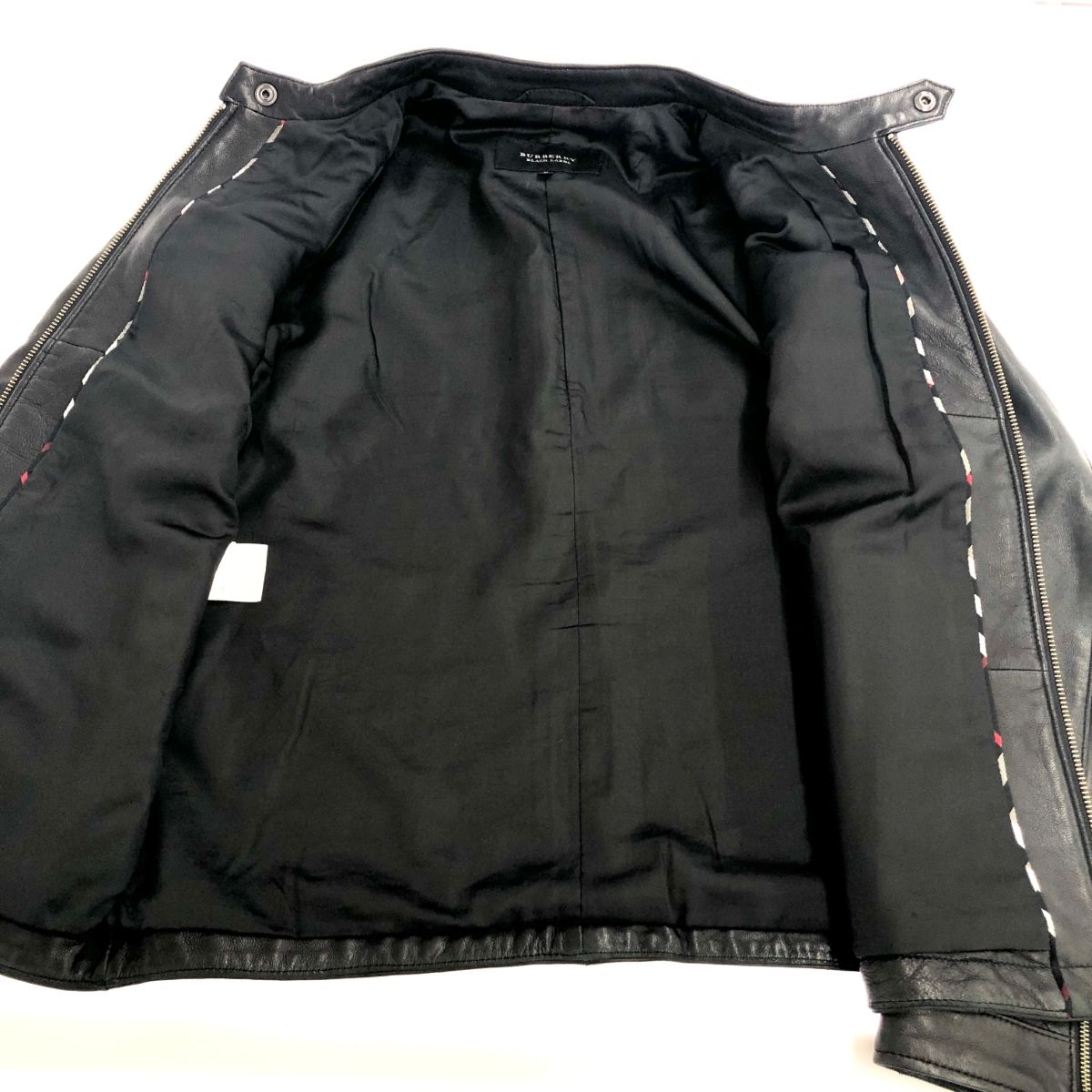 バーバリー 羊革 ジャケット M BURBERRY BLACK LABEL 羊革 ライダース