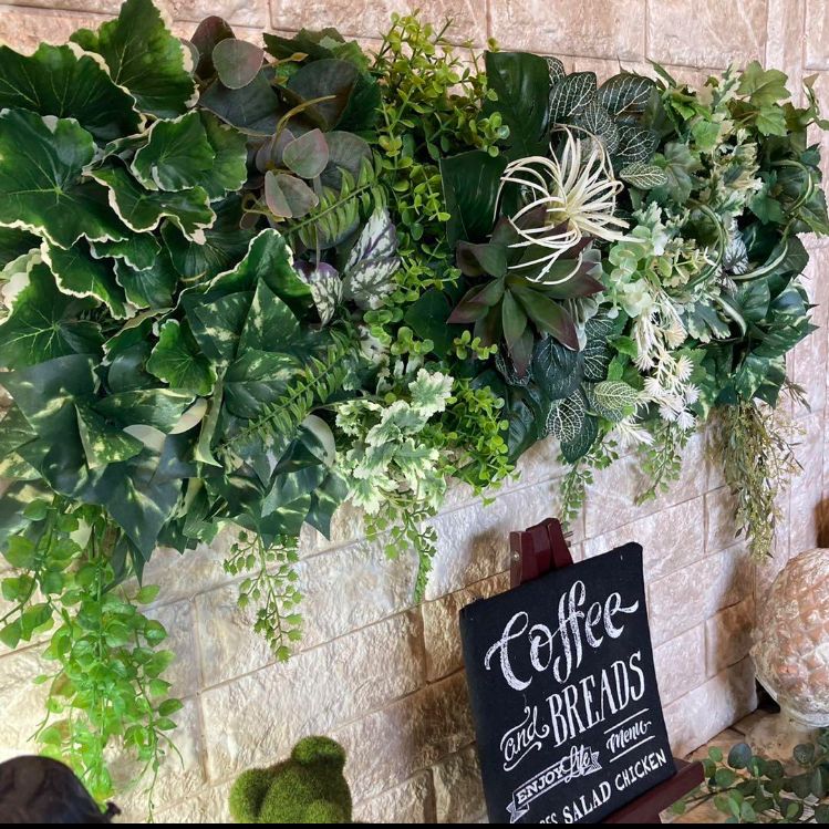 再々販　光触媒加工ウォールグリーン　フェイクグリーン壁掛け♡リゾート編♡ 光触媒加工ウォールグリーン フェイクグリーン壁掛け♡リゾート編♡