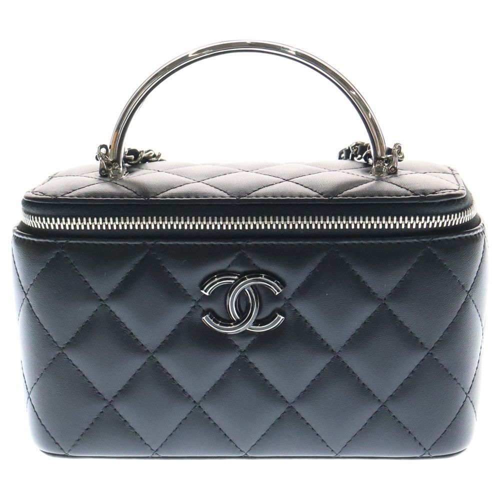 CHANEL (シャネル) ココマーク マトラッセ バニティ ラムスキン レザー