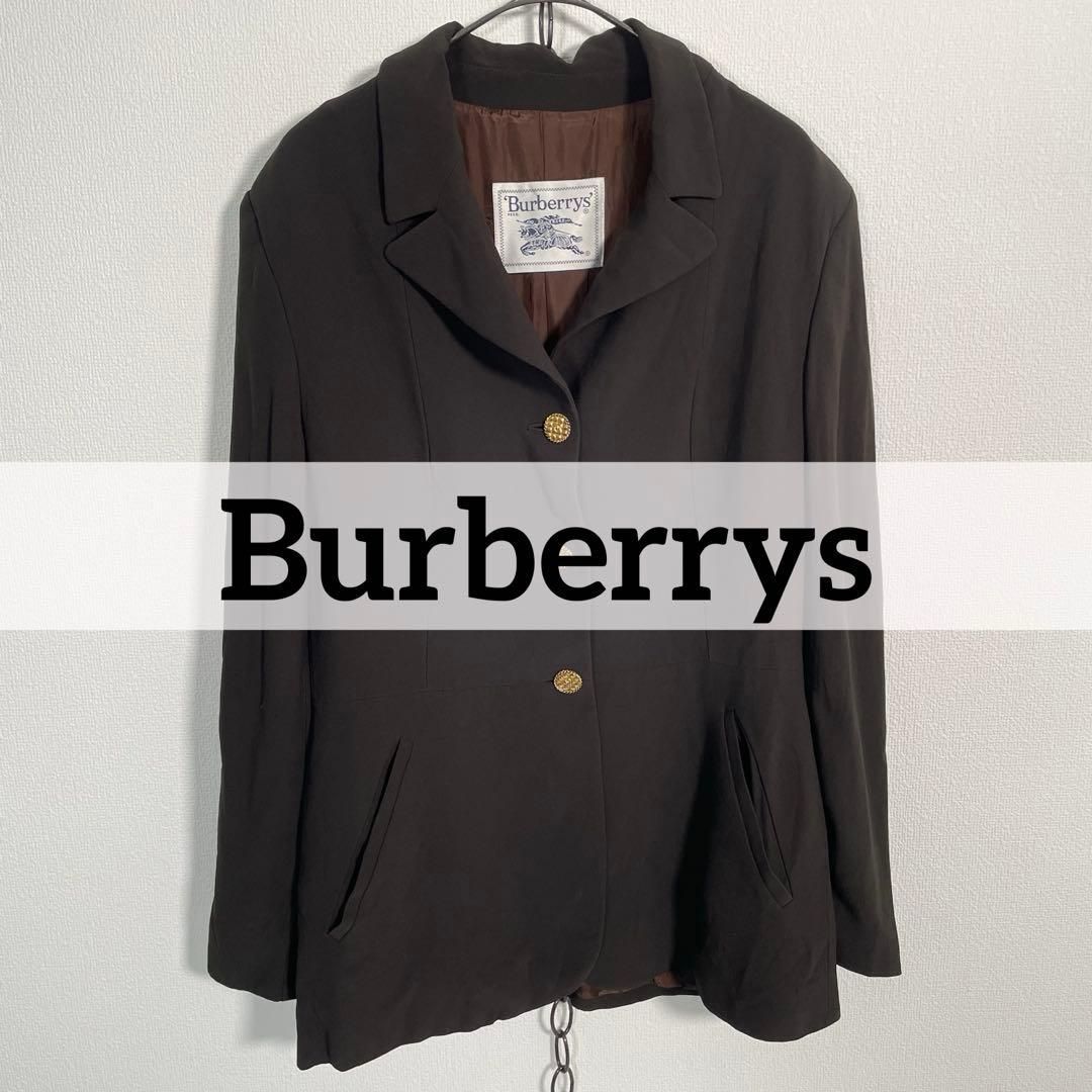 England 80s 90s Vintage ヴィンテージ Burberrys テーラードジャケット 金ボタン Mサイズ程度