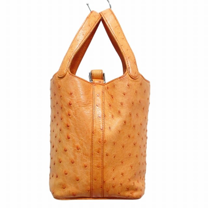 ハイクラス　オーストリッチ　JRA ハンドバッグ 美品】HIGH CLASS ハイクラス オーストリッチ ハンドバッグ