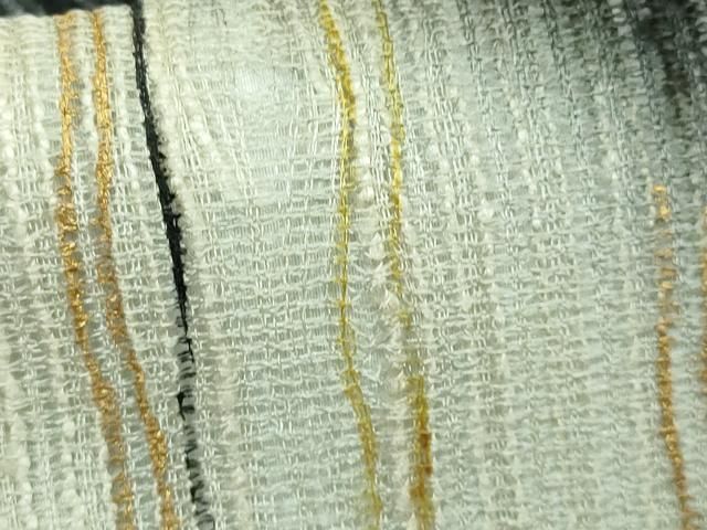 平和屋本店□極上 十日町 名門青柳謹製 櫛引織 太鼓柄袋帯 黒地 逸品