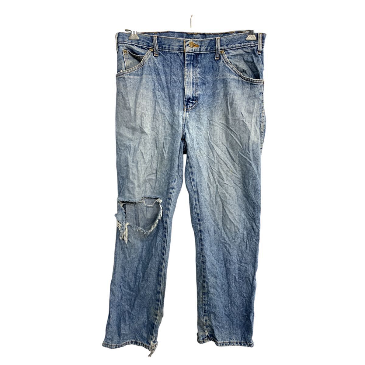 Dickies デニムパンツ W33 ディッキーズ ライトブルー コットン メキシコ製 古着卸 アメリカ仕入 2502-936