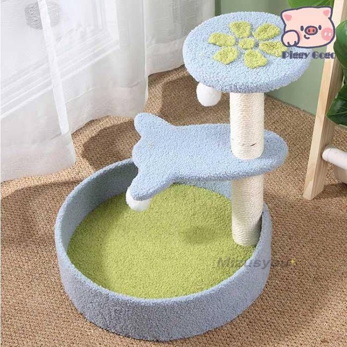 猫タワー 猫用 キャットタワー 花びら型 遊び場 ベッド 猫のおもちゃ 爪とぎ 夏冬 ミニ 猫タワー 組立て簡単 小型 子猫 省スペ mDl9929