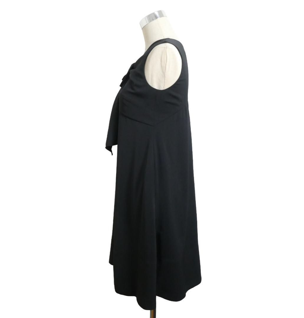 極美品 FOXEY NEWYORK フォクシー ワンピース ノースリーブ リボン V