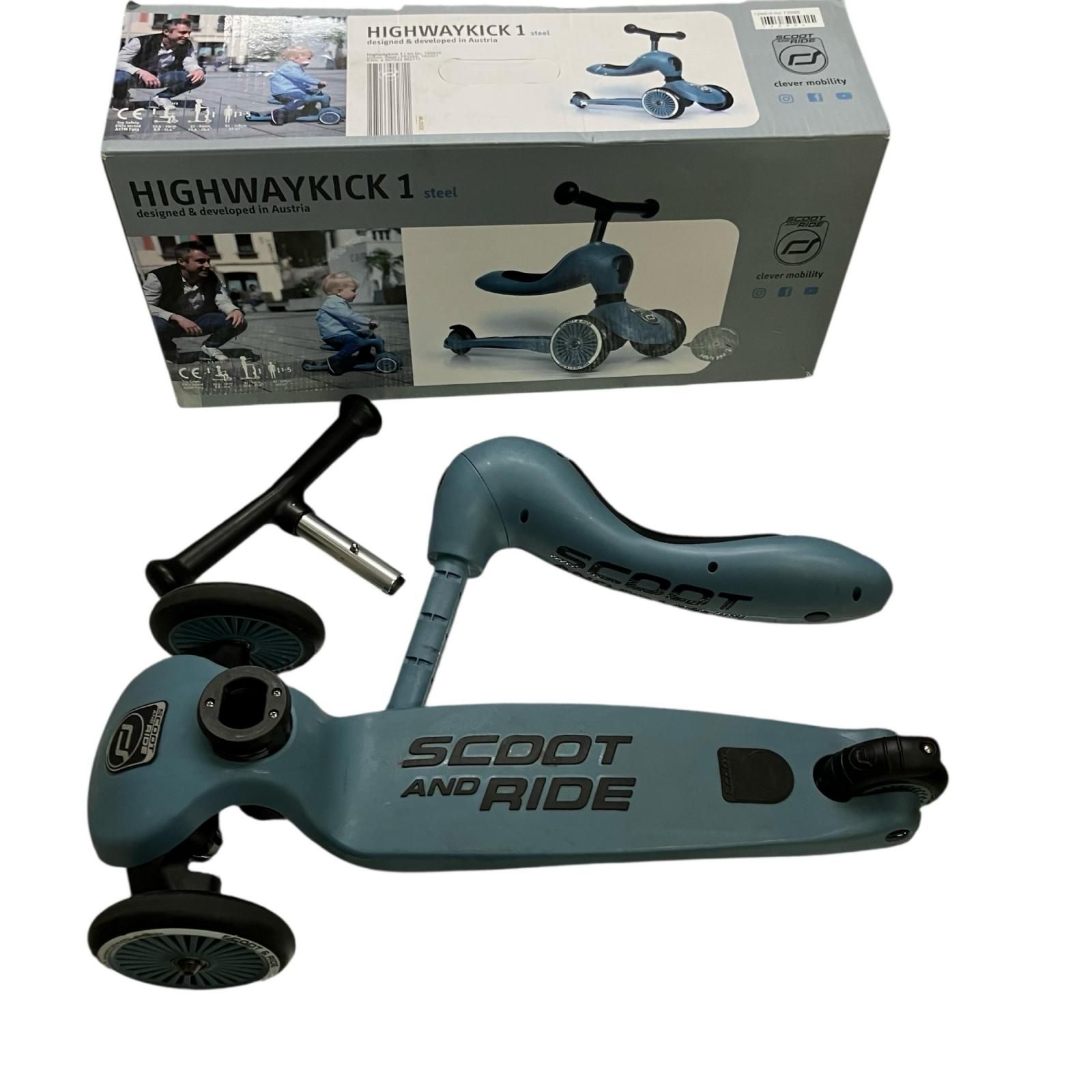 186000 現状品 scoot and ride ハイウェイキック１ steel ブルー [1000025347271] 186000 現状品 scoot and ride ハイウェイキック1 steel ブルー