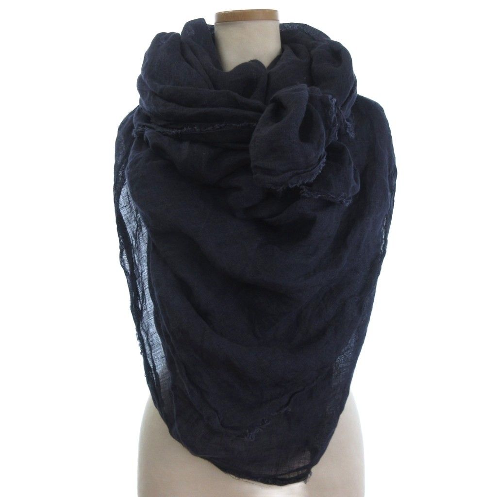 ダニエラグレジス DANIELA GREGIS ストール 大判 リネン 麻 紺