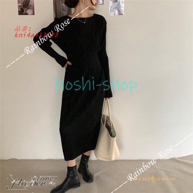 スウェットワンピース 丸ネック