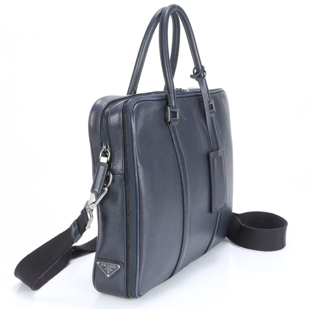 美品 PRADA プラダ 2WAY ビジネスバッグ ギャランティ付 現行 ギャランティー付 プラダ ビジネスバッグ 2way ナイロン レザー