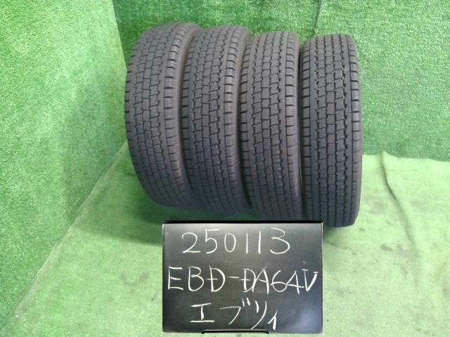 個人宅不可 離島不可 12インチ 冬 スタッドレスタイヤ 4本 24年 145|80R12 W300 ブリヂストン エブリィ外し 自社品番250113