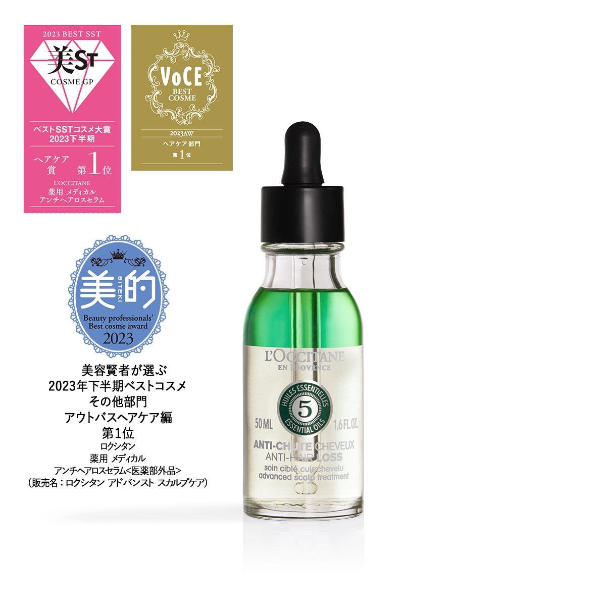ロクシタン 薬用 メディカル アンチヘアロスセラム✖️2本セット 