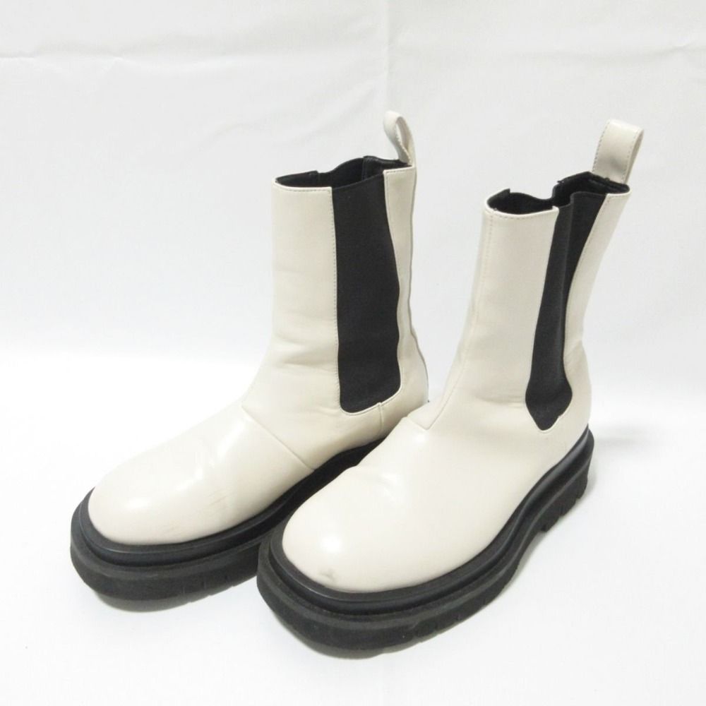 良品 MAISON SPECIAL メゾンスペシャル Side Gore Boots ヴィーガンレザー ショート丈 サイドゴアブーツ 36 約23cm  ホワイト レディース - メルカリ