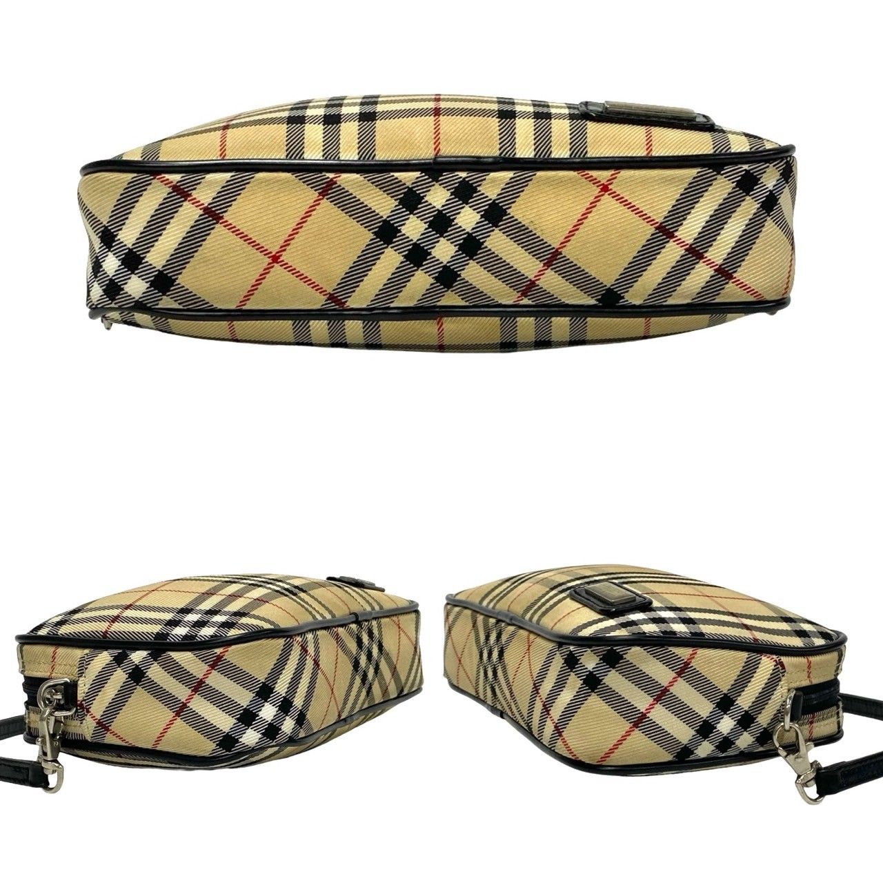 極 美品 BURBERRY バーバリー ブルーレーベル ノバチェック ナイロン 