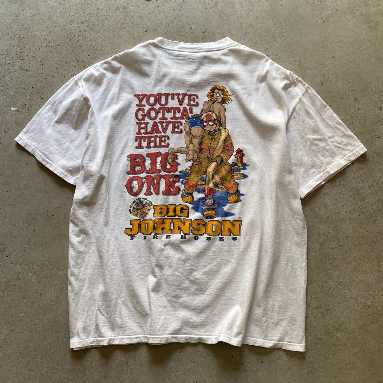 90年代 USA製 BIG BALL SPORTS SOCCER エイリアン 両面プリント Tシャツ メンズL相当