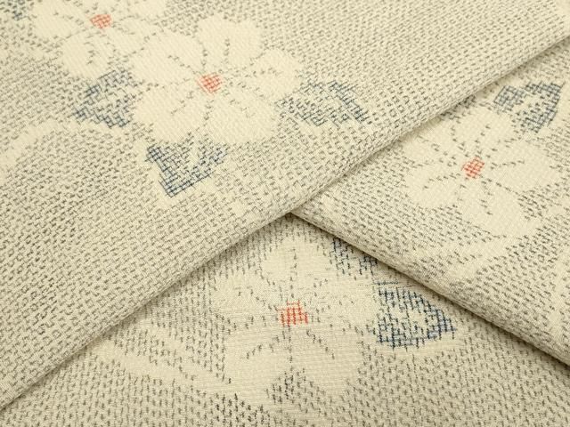 平和屋着物▽お召　単衣　草花文　正絹　逸品　AAAS4943fy 平和屋着物▽お召 単衣 草花文 正絹 逸品 AAAS4943fy - メルカリ