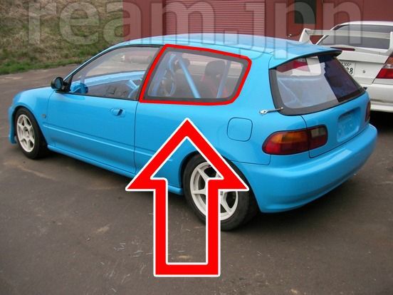 新品ホンダ純正 EG シビック リア クオーター ガラス モール ウインドウ リヤ 左右 EG3 EG4 EG5 EG6 JDM CIVIC Rear  Quarter Glass Molding - メルカリ