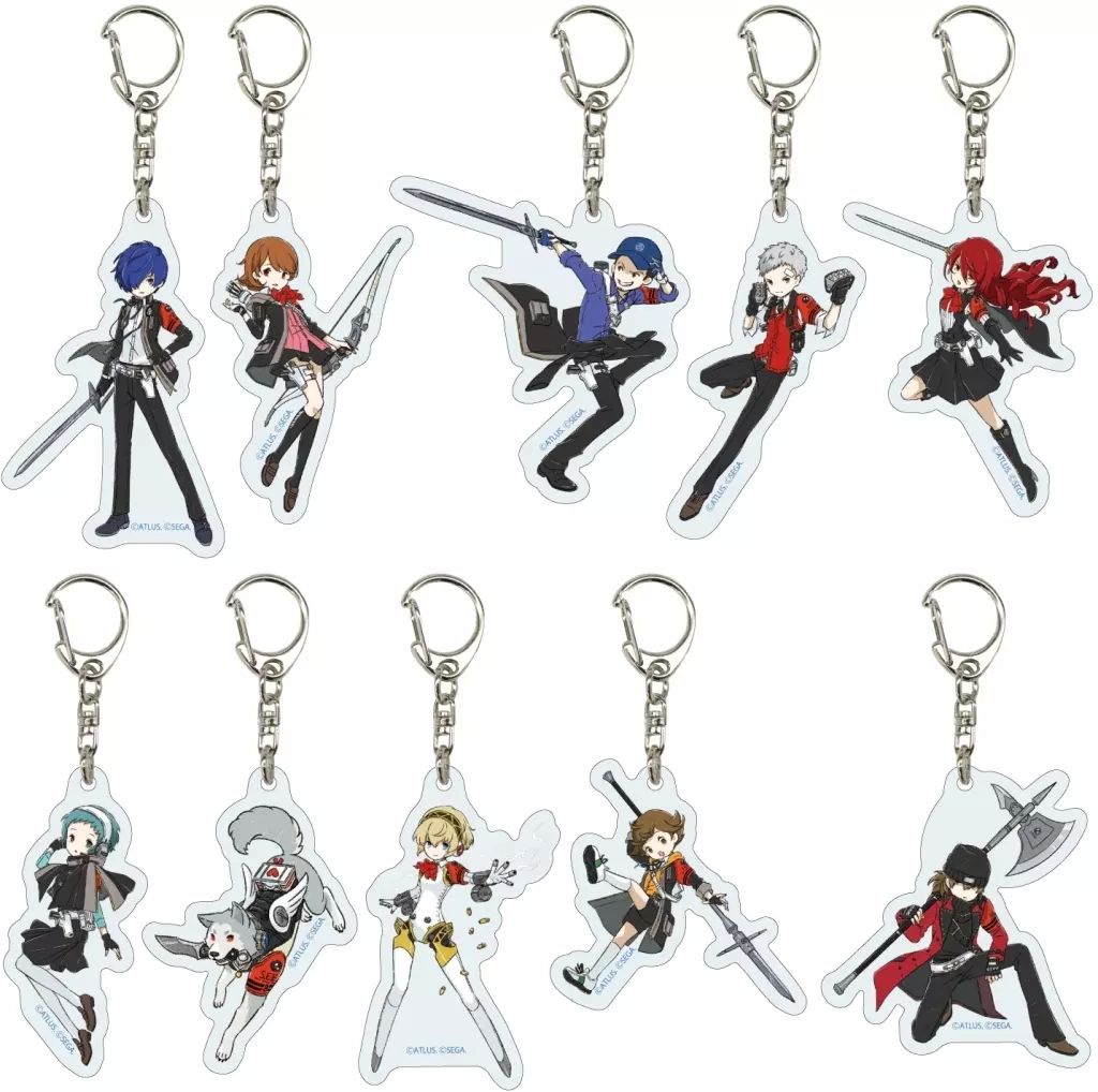 ペルソナ4 セガコラボカフェ　アクリルキーホルダー 中古】雑貨 主人公(ペルソナ3 男) 「セガコラボカフェ ペルソナ 25th