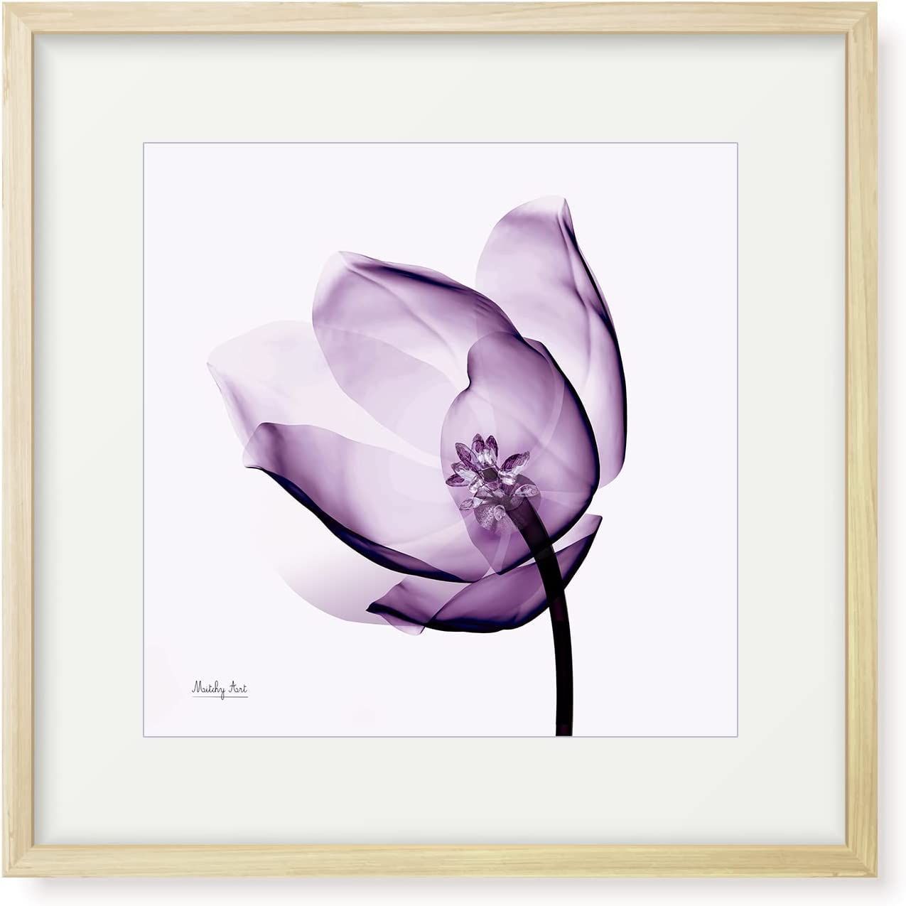 アートパネル　レントゲン　紫色の花