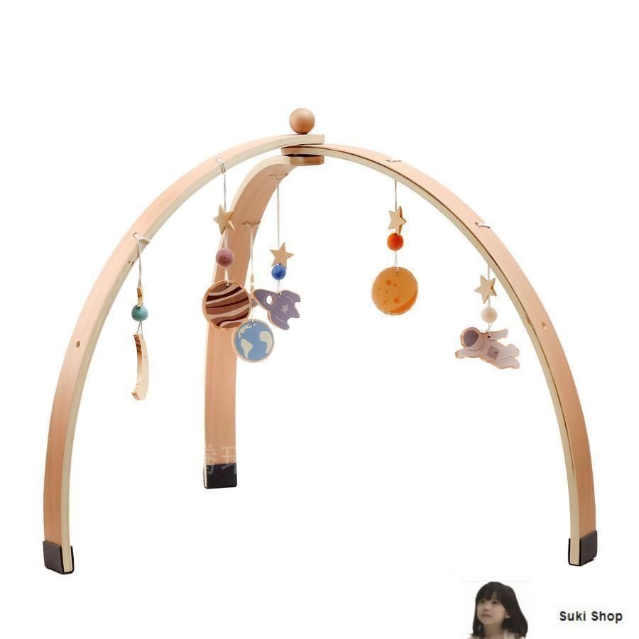 &me  ベビージム 木製 ナチュラル 楽天市場】【レビュー投稿で特典】MamimamiHome ベビージム 木製