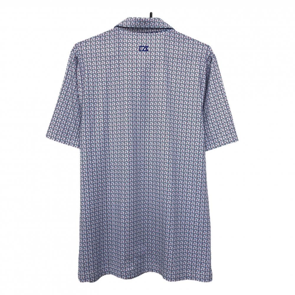 美品 CUTTER&BUCK カッター&バック 半袖 ハーフジップ ウェア ドライシャツ メンズ Lサイズ ボーダー柄 刺繍ロゴ ゴルフ 吸水速乾 白 美品 特大 CUTTER\u0026BUCK カッターアンドバック 半袖 ポロシャツ メンズ