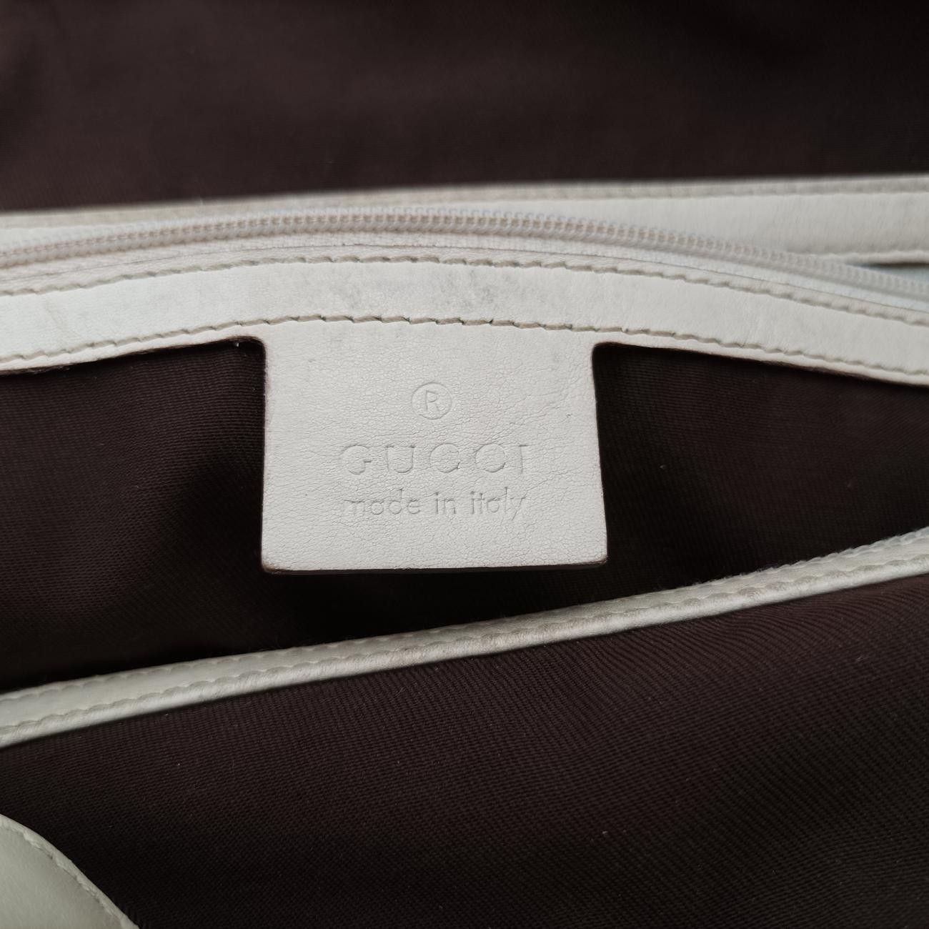 グッチGucciヴィンテージショッピングホワイトファブリック145984
