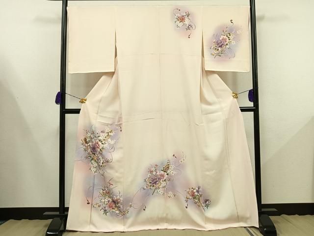 平和屋着物□訪問着 草花文 暈し染め 金彩 正絹 逸品 AAAT4521mf 平和