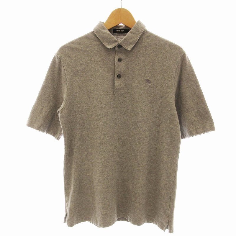 バーバリーブラックレーベル BURBERRY BLACK LABEL ポロシャツ 半袖 3 グレー D1P301290 /EE