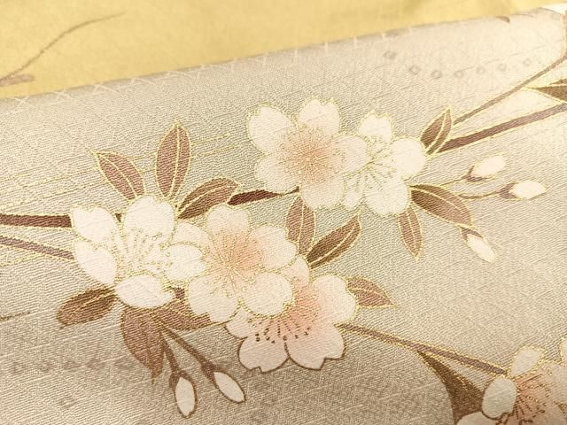 平和屋着物○訪問着 駒刺繍 枝花文 金彩 ロング丈 正絹 逸品