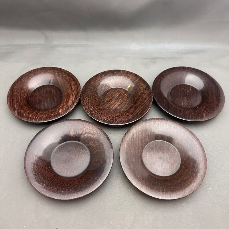 木製 茶托 鉄刀木 たがやさん 110mm 5枚組