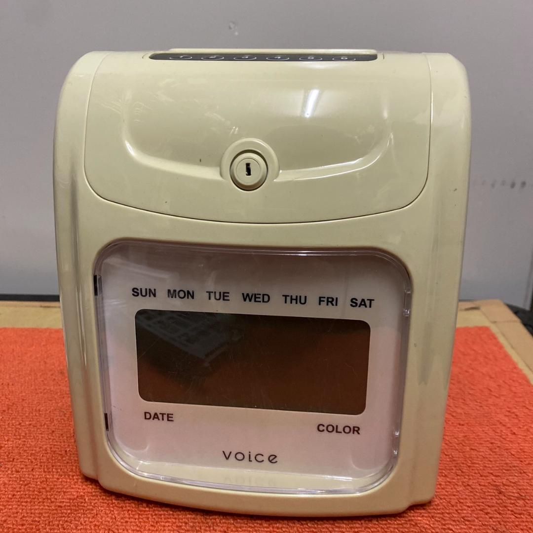 VOICE タイムレコーダー VT-1000 中古 VOICE タイムレコーダー VT-1000 タイムカード150枚程度 ラック