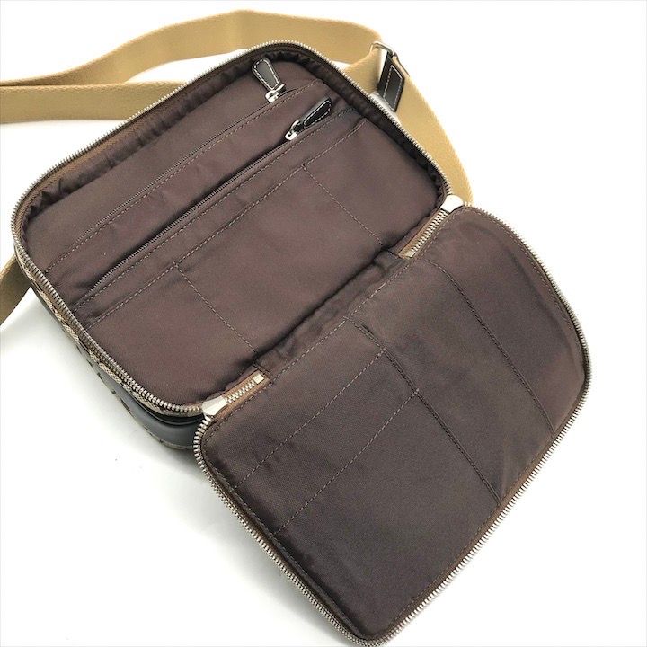 美品 COACH コーチ シグネチャー キャンバス レザー ショルダー バッグ ブラウン a4470 美品 COACH コーチ シグネチャー キャンバス レザー ショルダー バッグ