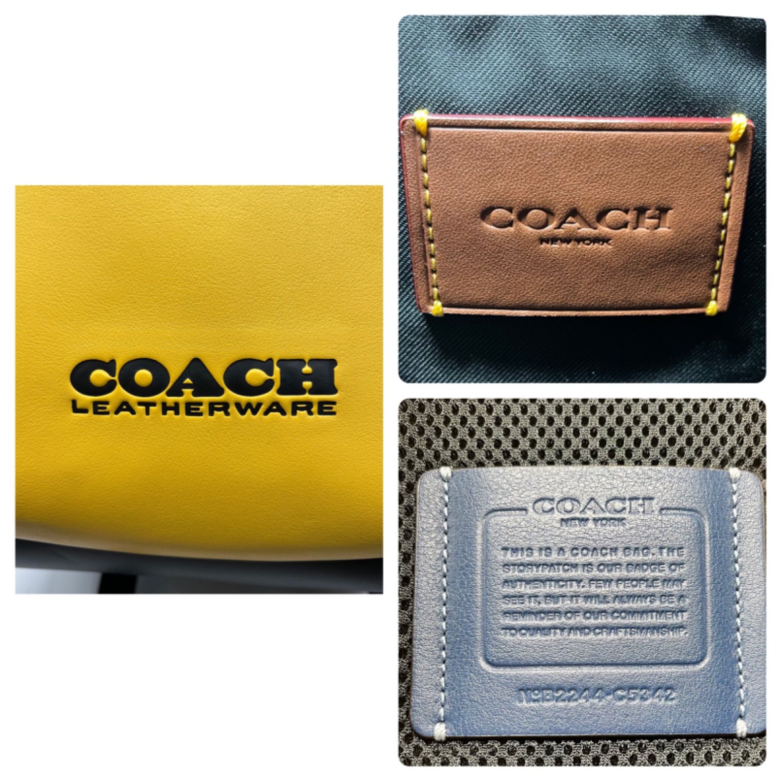 未使用保管品<!-利用不可文字-!>COACH コーチ リーグ フラップ バック