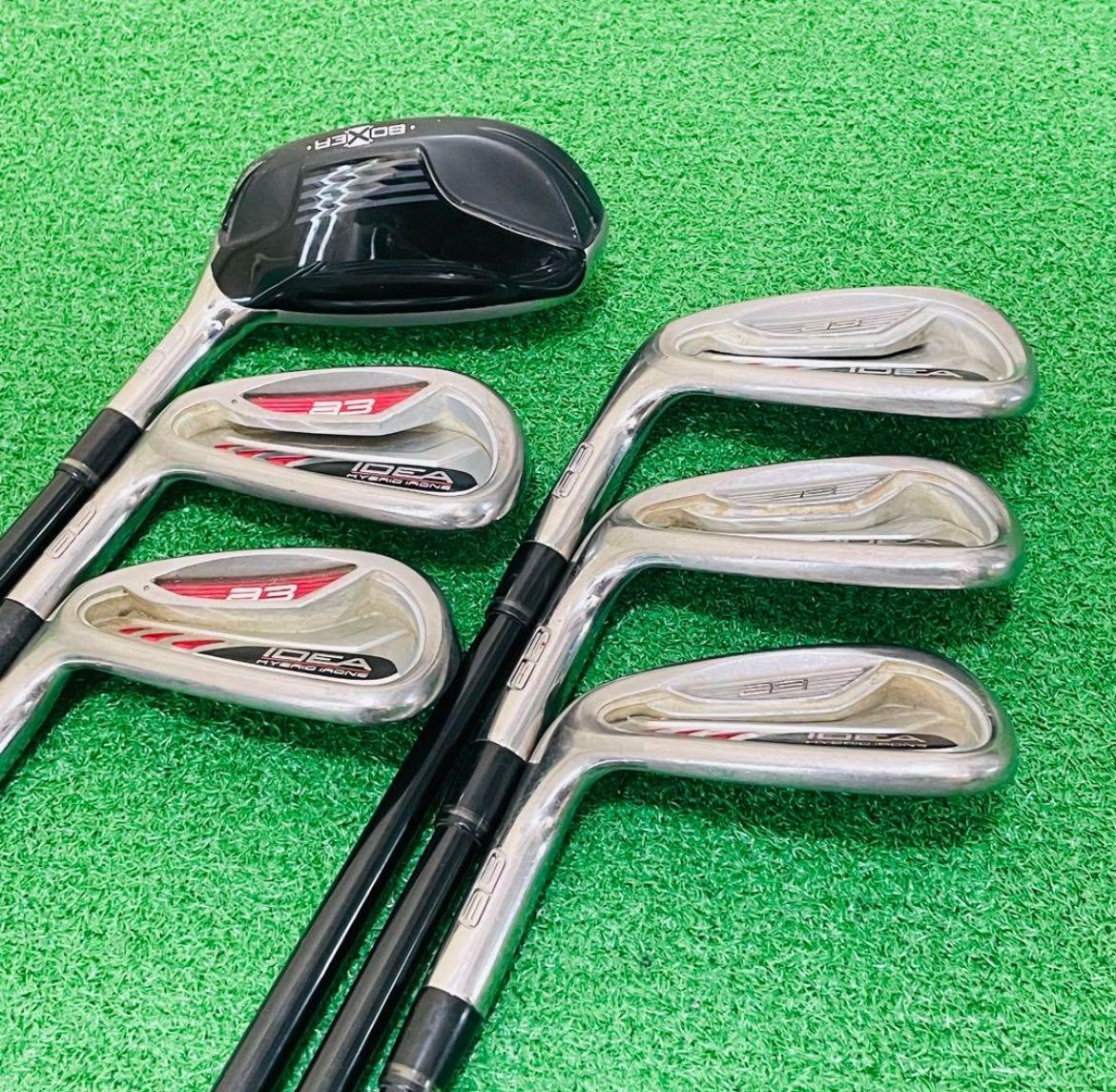 まで期間限定 8914 ADAMSGOLF IDEA レフティ 左利き アイアン6本セット ゴルフクラブ メンズ フレックスS 5.6.7.8.9.P 送料無料 匿名配送
