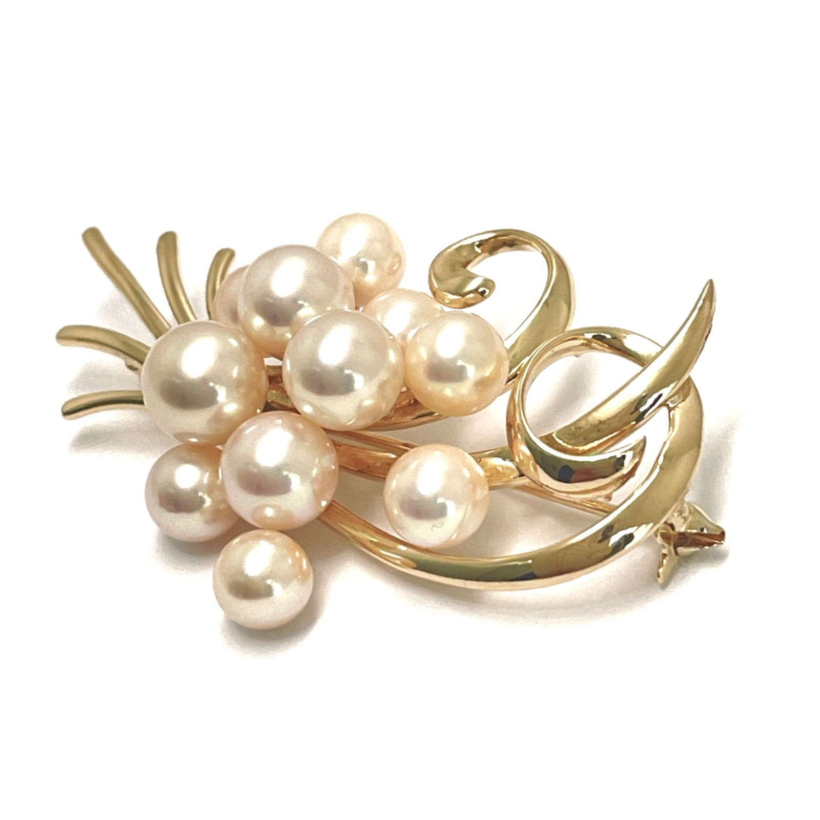 MIKIMOTO ミキモト　パールブローチ MIKIMOTO ミキモト パール 真珠 ダイヤモンド ピンブローチ